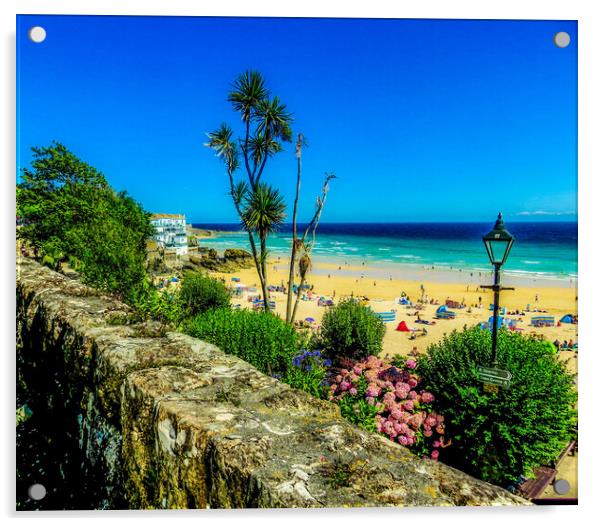 SunKissed Cornish Paradise Acrylic by Beryl Curran