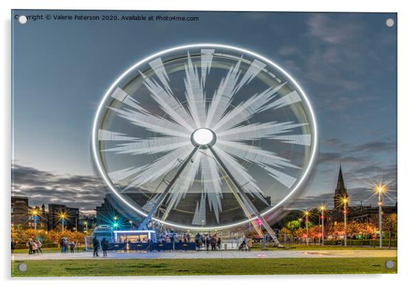 Ferris Wheel Dundee Acrylic by Valerie Paterson