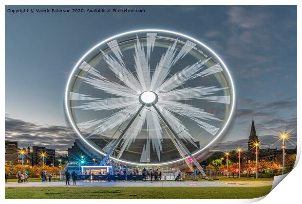 Ferris Wheel Dundee Print by Valerie Paterson