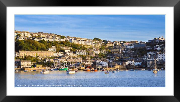 Polruan and River Fowey Framed Mounted Print by Chris Harris