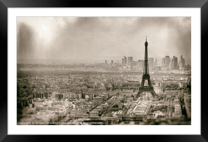Tour Eiffel in Paris Framed Mounted Print by Antonio Gravante