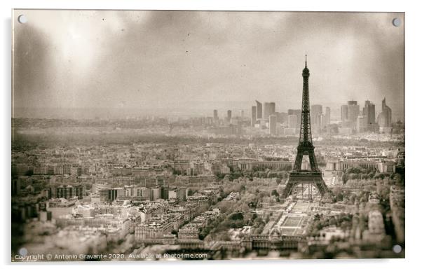 Tour Eiffel in Paris Acrylic by Antonio Gravante