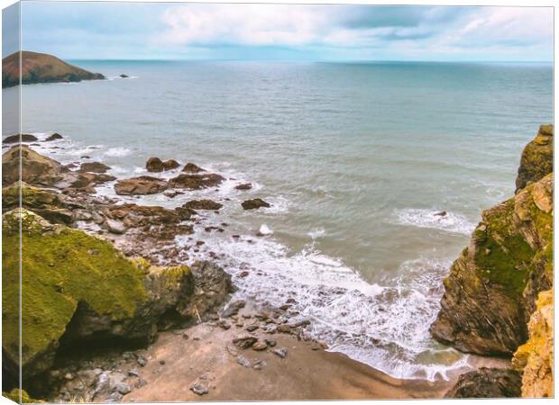 Majestic View of Hells Mouth Canvas Print by Beryl Curran