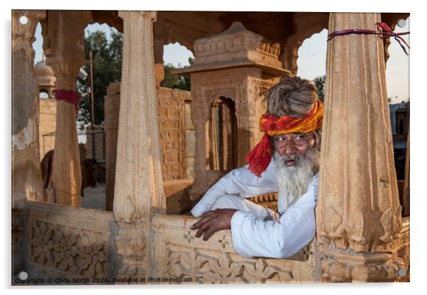 Jaisalmer Guru. Acrylic by Chris North