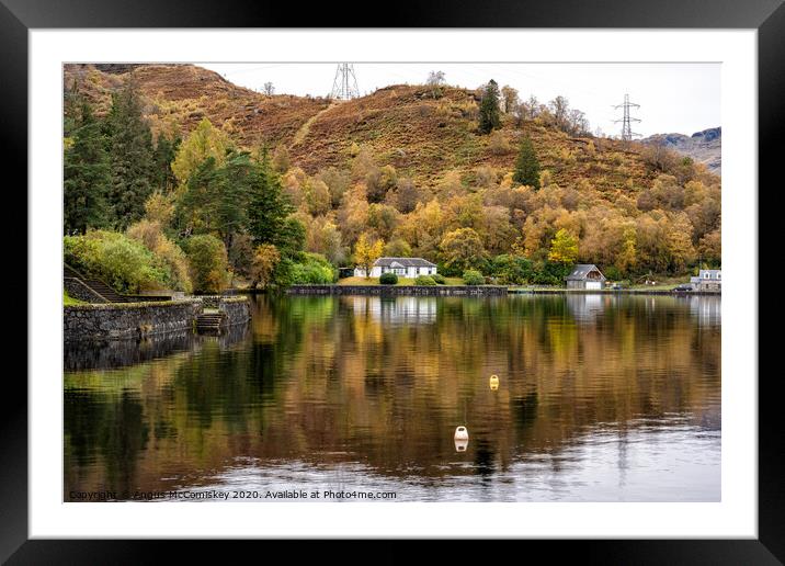 Stronachlachar reflections Framed Mounted Print by Angus McComiskey