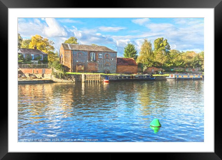 The Thames At Wallingford Impressionist Style Framed Mounted Print by Ian Lewis