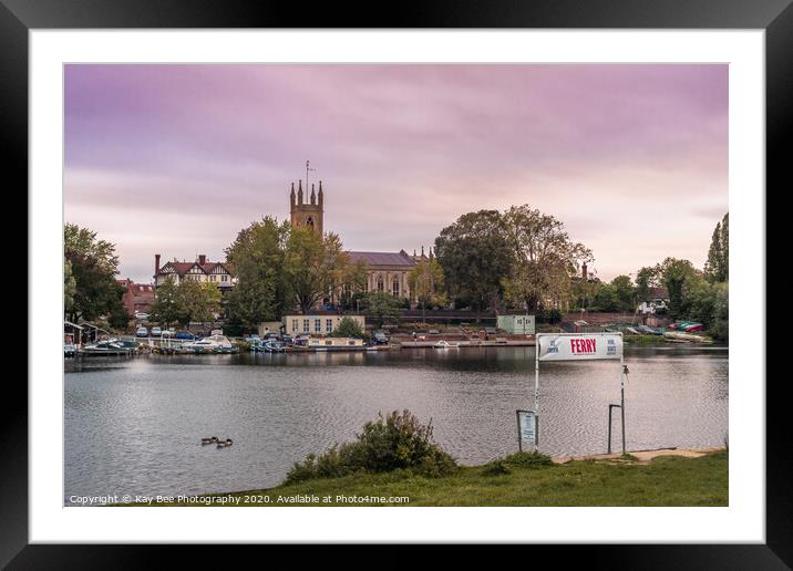 Hampton Church along the Thames River in London Framed Mounted Print by KB Photo