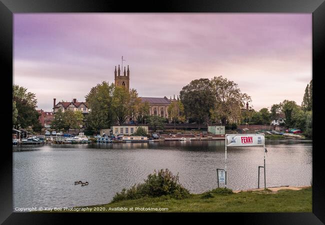 Hampton Church along the Thames River in London Framed Print by KB Photo