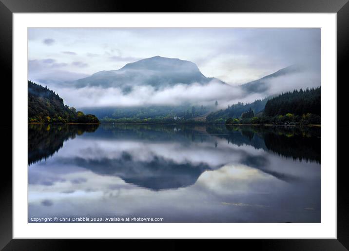 Dawn light, Loch Lubnaig Framed Mounted Print by Chris Drabble
