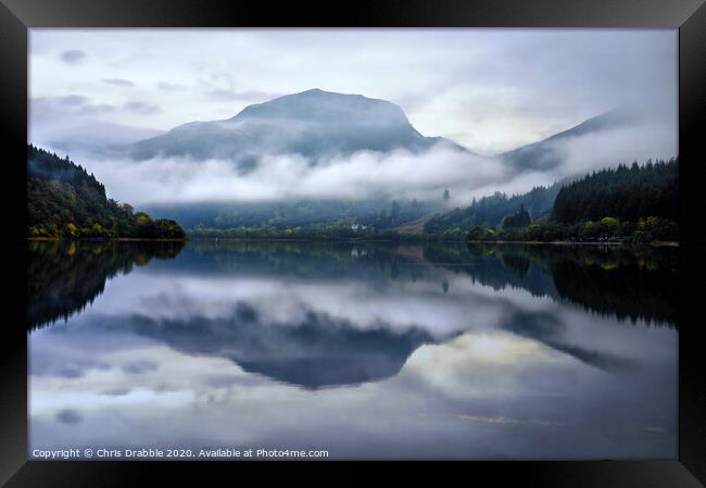 Dawn light, Loch Lubnaig Framed Print by Chris Drabble