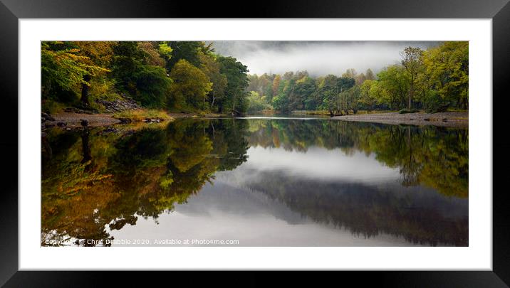 Dawn mist over Loch Lubnaig Framed Mounted Print by Chris Drabble