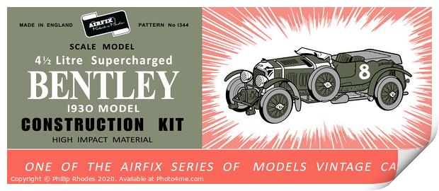 Airfix Bentley (licensed by Hornby) Print by Phillip Rhodes
