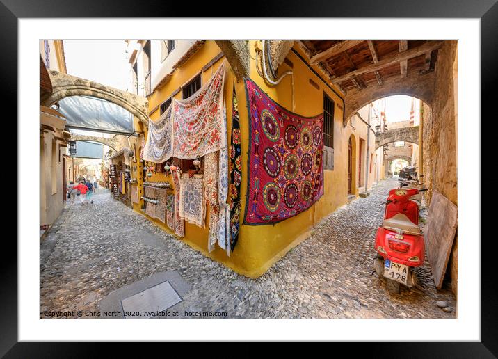 Old Town Bazaar. Framed Mounted Print by Chris North