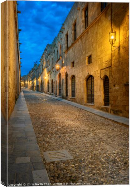 Street of the Knights, Rhodes. Canvas Print by Chris North