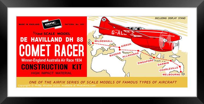 Airfix Comet Racer (licensed by Hornby) Framed Mounted Print by Phillip Rhodes