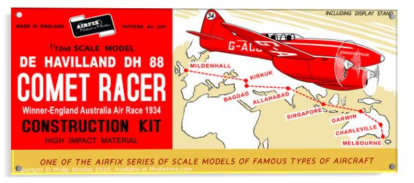 Airfix Comet Racer (licensed by Hornby) Acrylic by Phillip Rhodes
