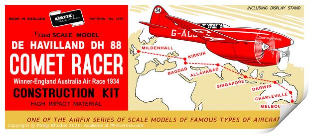 Airfix Comet Racer (licensed by Hornby) Print by Phillip Rhodes