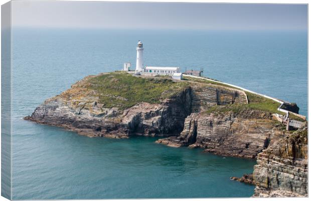 South Stack Lighthouse Canvas Print by Wendy Williams CPAGB