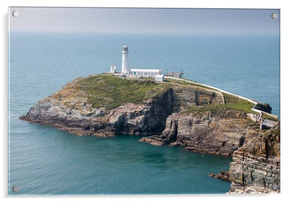 South Stack Lighthouse Acrylic by Wendy Williams CPAGB
