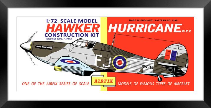 Airfix Hawker Hurricane (licensed by Hornby) Framed Mounted Print by Phillip Rhodes