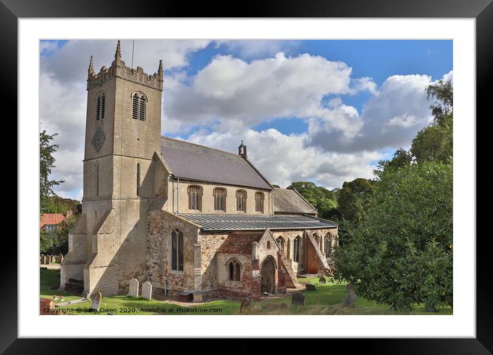 St Germans church Framed Mounted Print by Sam Owen