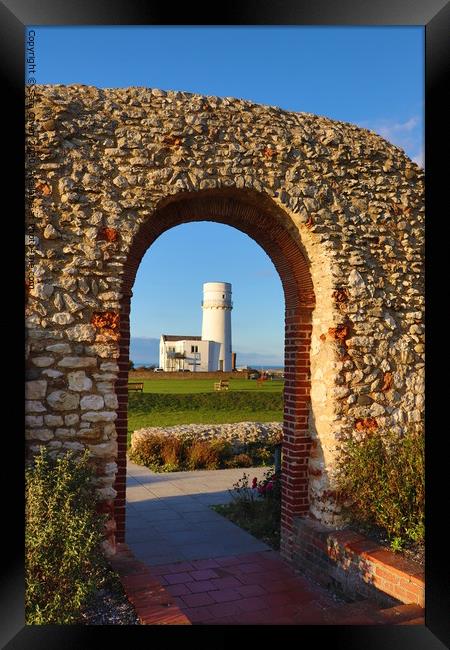 Hunstanton lighthouse  Framed Print by Sam Owen