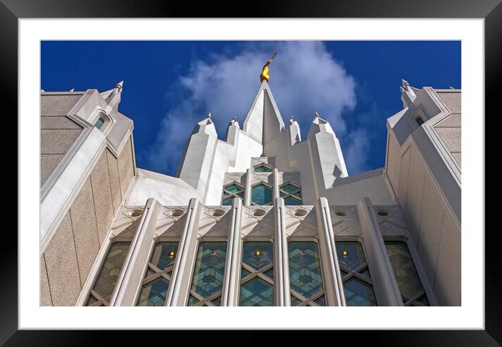 Beautiful Mormon temple. Framed Mounted Print by Mikhail Pogosov