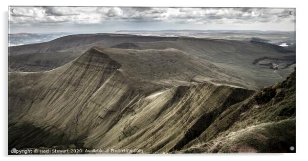 Cribyn from Pen y Fan Acrylic by Heidi Stewart