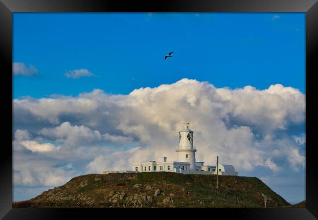Strumble Head Lighthouse in Wales Framed Print by Jonathan Moulton