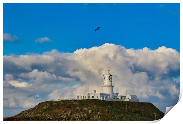 Strumble Head Lighthouse in Wales Print by Jonathan Moulton