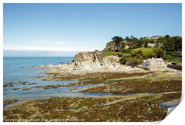 Lee Bay, North Devon Print by Heidi Stewart