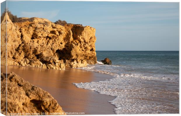 Serene Cove in Albufeira Canvas Print by Ben Delves