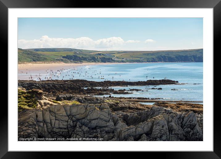 Woolacombe Bay, North Devon Framed Mounted Print by Heidi Stewart
