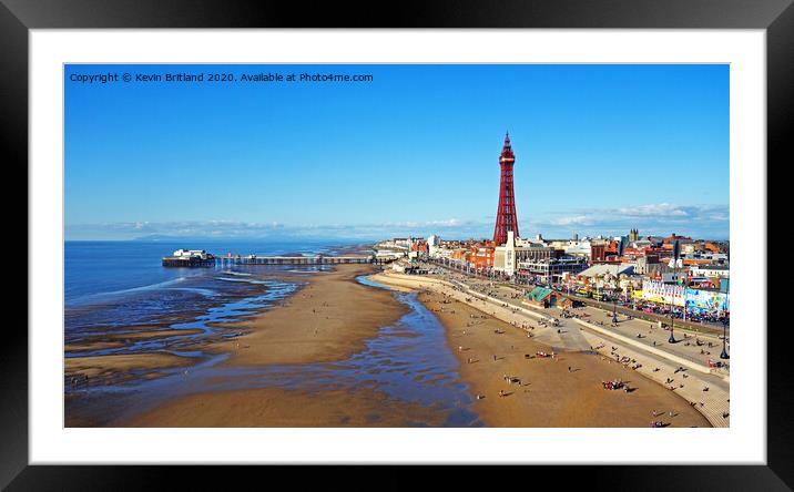 Blackpool seafront Framed Mounted Print by Kevin Britland