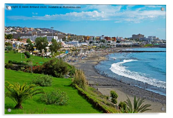 Costa Adeje Tenerife Acrylic by Kevin Britland