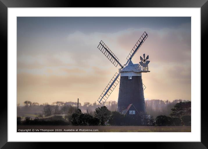 A Winter's Afternoon in Norfolk. Framed Mounted Print by Viv Thompson