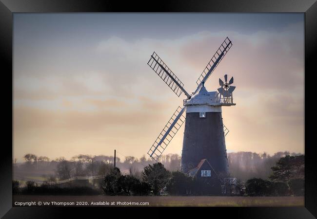 A Winter's Afternoon in Norfolk. Framed Print by Viv Thompson