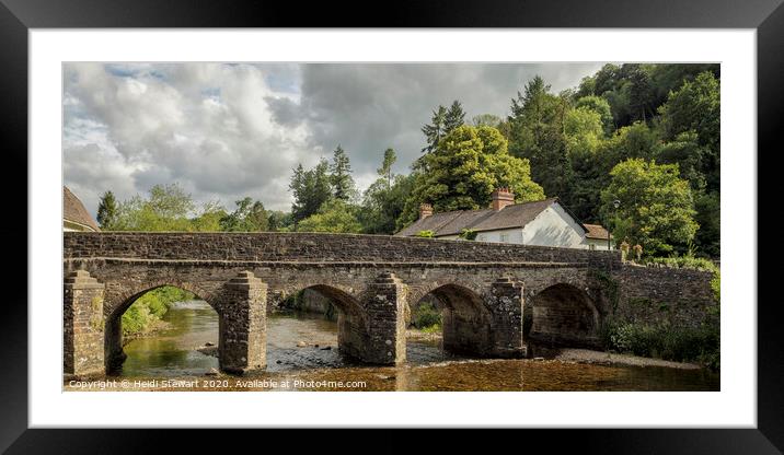 Barle Bridge, Dulverton, Somerset Framed Mounted Print by Heidi Stewart