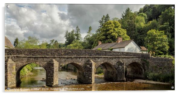 Barle Bridge, Dulverton, Somerset Acrylic by Heidi Stewart