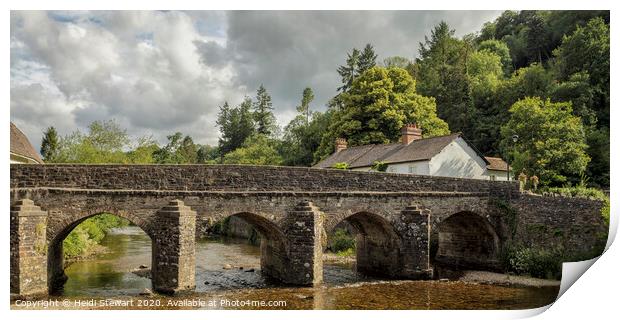 Barle Bridge, Dulverton, Somerset Print by Heidi Stewart