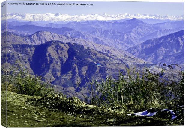 Himalayan Mountains above Simla, India Canvas Print by Laurence Tobin