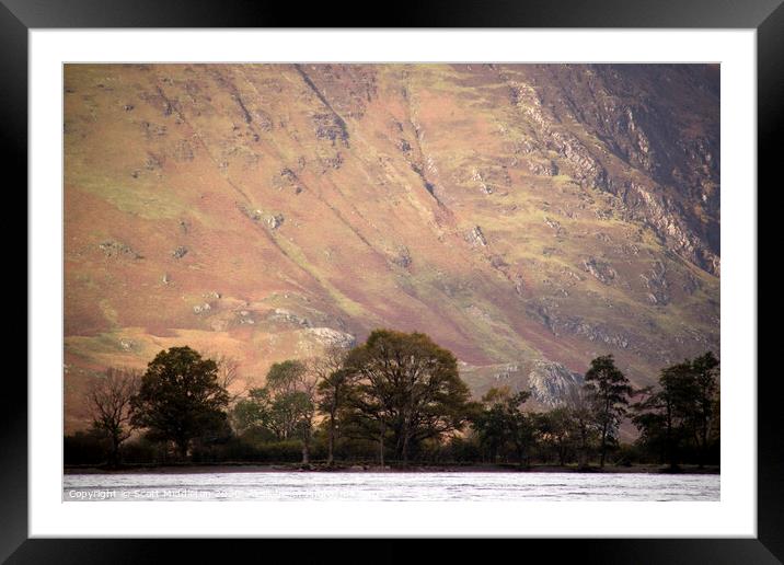Butternmere fells with trees Framed Mounted Print by Scott Middleton