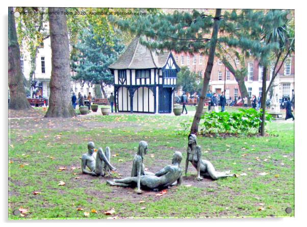 Soho Square Gardens, London Acrylic by Laurence Tobin
