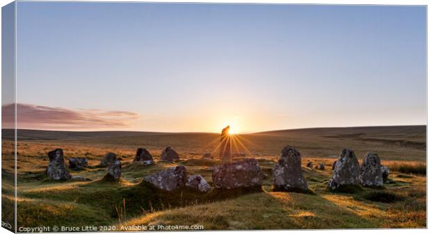 Summer Sunrise at Hingston Hill Stone Row Canvas Print by Bruce Little