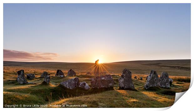 Summer Sunrise at Hingston Hill Stone Row Print by Bruce Little