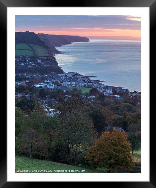 Looking Down on Sidmouth at Sunrise Framed Mounted Print by Bruce Little