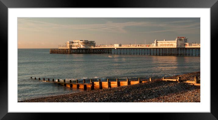 Worthing Sunrise Sussex  Framed Mounted Print by Clive Eariss