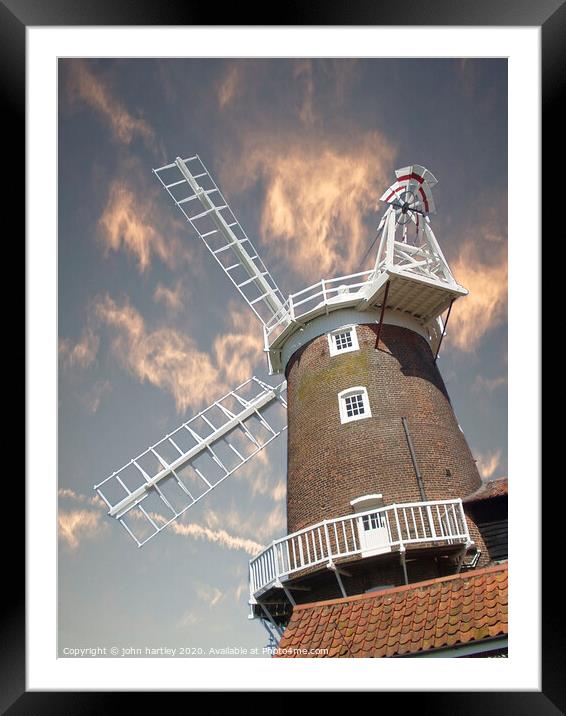 Cley Windmill Building North Norfolk Framed Mounted Print by john hartley