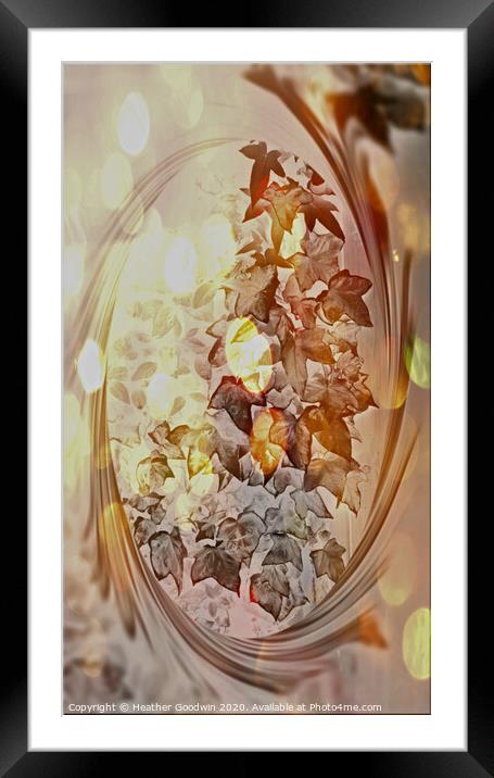 Ivy Cascade Framed Mounted Print by Heather Goodwin