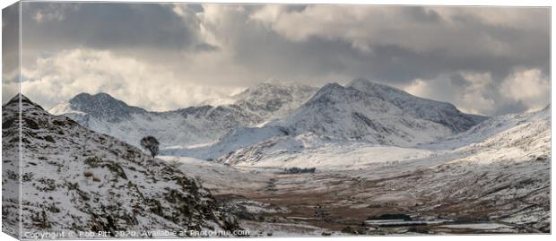 Winter In Snowdonia National Park Canvas Print by Rob Pitt